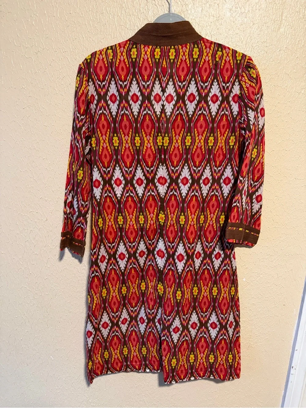 TORY BURCH Tunic Mini Dress Size 4 Cotton 3/4th Sleeves